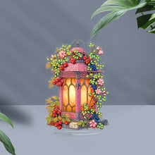 Load image into Gallery viewer, Acrylic Special Shape Flower Lantern Diamond Painting Desktop Ornaments
