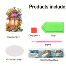 Load image into Gallery viewer, Acrylic Special Shape Flower Lantern Diamond Painting Desktop Ornaments