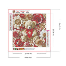 Load image into Gallery viewer, Diamond Painting - Full Round - Rose Bear (30*30CM)