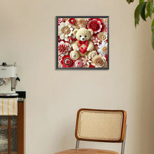 Load image into Gallery viewer, Diamond Painting - Full Round - Rose Bear (30*30CM)