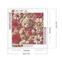 Load image into Gallery viewer, Diamond Painting - Full Round - Rose Bear (30*30CM)