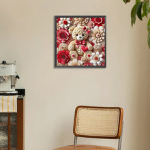 Load image into Gallery viewer, Diamond Painting - Full Round - Rose Bear (30*30CM)