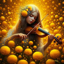 Load image into Gallery viewer, Diamond Painting - Full Round - Violin girl (40*40CM)