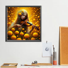 Load image into Gallery viewer, Diamond Painting - Full Round - Violin girl (40*40CM)