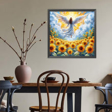Load image into Gallery viewer, Diamond Painting - Full Round - Angel and sunflower (40*40CM)