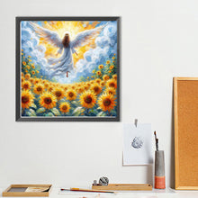 Load image into Gallery viewer, Diamond Painting - Full Round - Angel and sunflower (40*40CM)