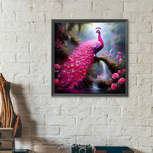 Load image into Gallery viewer, Diamond Painting - Full Round - Purple peacock (40*40CM)