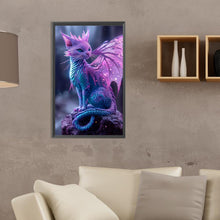 Load image into Gallery viewer, Diamond Painting - Full Round - Dragon cat (30*50CM)