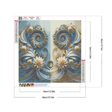 Load image into Gallery viewer, Diamond Painting - Full Round - Blue and yellow symmetrical kaleidoscope (40*40CM)