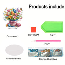 Load image into Gallery viewer, Easter Special Shaped Diamond Painting Desktop Ornaments (Easter Eggs Flowers)