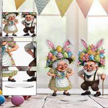 Load image into Gallery viewer, Easter Special Shaped Diamond Painting Desktop Ornaments Kit (Easter Couple)