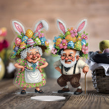 Load image into Gallery viewer, Easter Special Shaped Diamond Painting Desktop Ornaments Kit (Easter Couple)