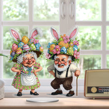 Load image into Gallery viewer, Easter Special Shaped Diamond Painting Desktop Ornaments Kit (Easter Couple)