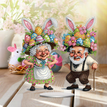 Load image into Gallery viewer, Easter Special Shaped Diamond Painting Desktop Ornaments Kit (Easter Couple)