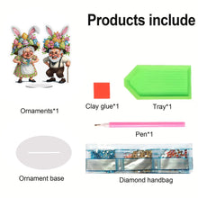Load image into Gallery viewer, Easter Special Shaped Diamond Painting Desktop Ornaments Kit (Easter Couple)