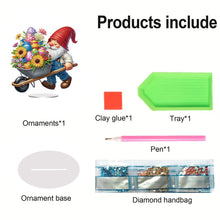 Load image into Gallery viewer, Easter Special Shaped Diamond Painting Desktop Ornaments Kit (Easter Eggs Cart)