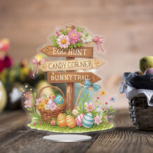 Load image into Gallery viewer, Easter Special Shaped Diamond Painting Desktop Ornaments Kit (Easter Road Sign)