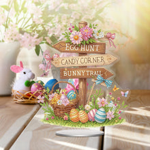 Load image into Gallery viewer, Easter Special Shaped Diamond Painting Desktop Ornaments Kit (Easter Road Sign)