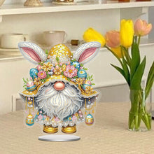 Load image into Gallery viewer, Easter Special Shaped Diamond Painting Desktop Ornaments Kit (Yellow Gnome)