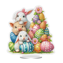 Load image into Gallery viewer, Easter Special Shaped Diamond Painting Desktop Ornaments Kit(Animal Easter Eggs)