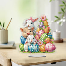 Load image into Gallery viewer, Easter Special Shaped Diamond Painting Desktop Ornaments Kit(Animal Easter Eggs)