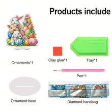 Load image into Gallery viewer, Easter Special Shaped Diamond Painting Desktop Ornaments Kit(Animal Easter Eggs)