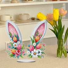Load image into Gallery viewer, Easter Special Shaped Diamond Painting Desktop Ornaments Kit (Bunny Ears)