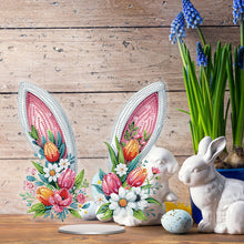 Load image into Gallery viewer, Easter Special Shaped Diamond Painting Desktop Ornaments Kit (Bunny Ears)