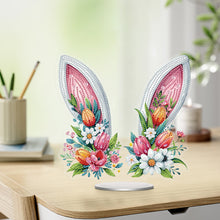 Load image into Gallery viewer, Easter Special Shaped Diamond Painting Desktop Ornaments Kit (Bunny Ears)