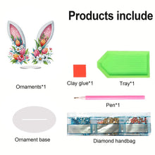 Load image into Gallery viewer, Easter Special Shaped Diamond Painting Desktop Ornaments Kit (Bunny Ears)