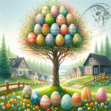 Load image into Gallery viewer, Diamond Painting - Full Round - Easter tree (30*30CM)