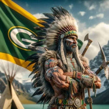 Load image into Gallery viewer, Diamond Painting - Full Round - Green Bay Packers Indians (40*40CM)