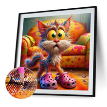 Load image into Gallery viewer, Diamond Painting - Full Round - Cloak shoes woolen cat (40*40CM)