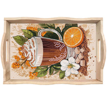 Load image into Gallery viewer, Diamond Painting Wooden Serving Tray with Handles Diamond Painting Dining Plate
