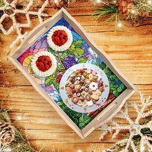 Load image into Gallery viewer, Diamond Painting Wooden Serving Tray with Handles Diamond Painting Dining Plate