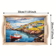 Load image into Gallery viewer, Diamond Painting Wooden Serving Tray with Handles Diamond Painting Dining Plate