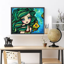 Load image into Gallery viewer, Diamond Painting - Full Round - Green hair cartoon girl (50*40CM)