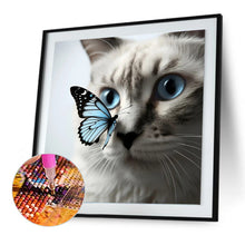 Load image into Gallery viewer, Diamond Painting - Full Round - Butterfly cat (30*30CM)