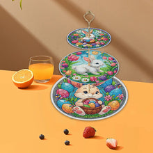Load image into Gallery viewer, 3 Tier Acrylic Diamond Cupcake Stand Tower 5D DIY Diamond Painting Serving Tray