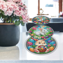 Load image into Gallery viewer, 3 Tier Acrylic Diamond Cupcake Stand Tower 5D DIY Diamond Painting Serving Tray