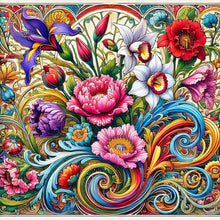 Load image into Gallery viewer, Diamond Painting - Full Round - Hundred flowers (40*40CM)