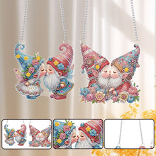 Load image into Gallery viewer, 2pcs Cute Gnome Diamond Art Hanging Pendant 5D DIY Diamond Painting Dots Pendant