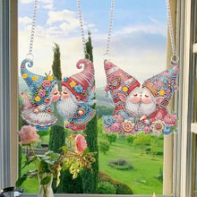 Load image into Gallery viewer, 2pcs Cute Gnome Diamond Art Hanging Pendant 5D DIY Diamond Painting Dots Pendant