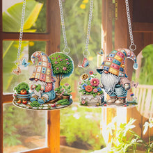 Load image into Gallery viewer, 2pcs Cute Gnome Diamond Art Hanging Pendant 5D DIY Diamond Painting Dots Pendant