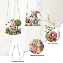 Load image into Gallery viewer, 2pcs Cute Gnome Diamond Art Hanging Pendant 5D DIY Diamond Painting Dots Pendant