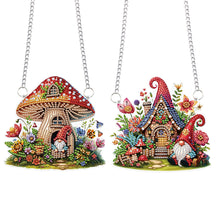 Load image into Gallery viewer, 2pcs Cute Gnome Diamond Art Hanging Pendant 5D DIY Diamond Painting Dots Pendant
