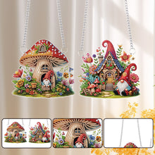 Load image into Gallery viewer, 2pcs Cute Gnome Diamond Art Hanging Pendant 5D DIY Diamond Painting Dots Pendant