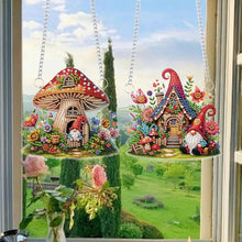 Load image into Gallery viewer, 2pcs Cute Gnome Diamond Art Hanging Pendant 5D DIY Diamond Painting Dots Pendant