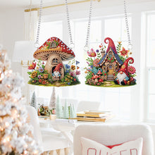 Load image into Gallery viewer, 2pcs Cute Gnome Diamond Art Hanging Pendant 5D DIY Diamond Painting Dots Pendant