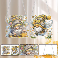 Load image into Gallery viewer, 2pcs Cute Gnome Diamond Art Hanging Pendant 5D DIY Diamond Painting Dots Pendant